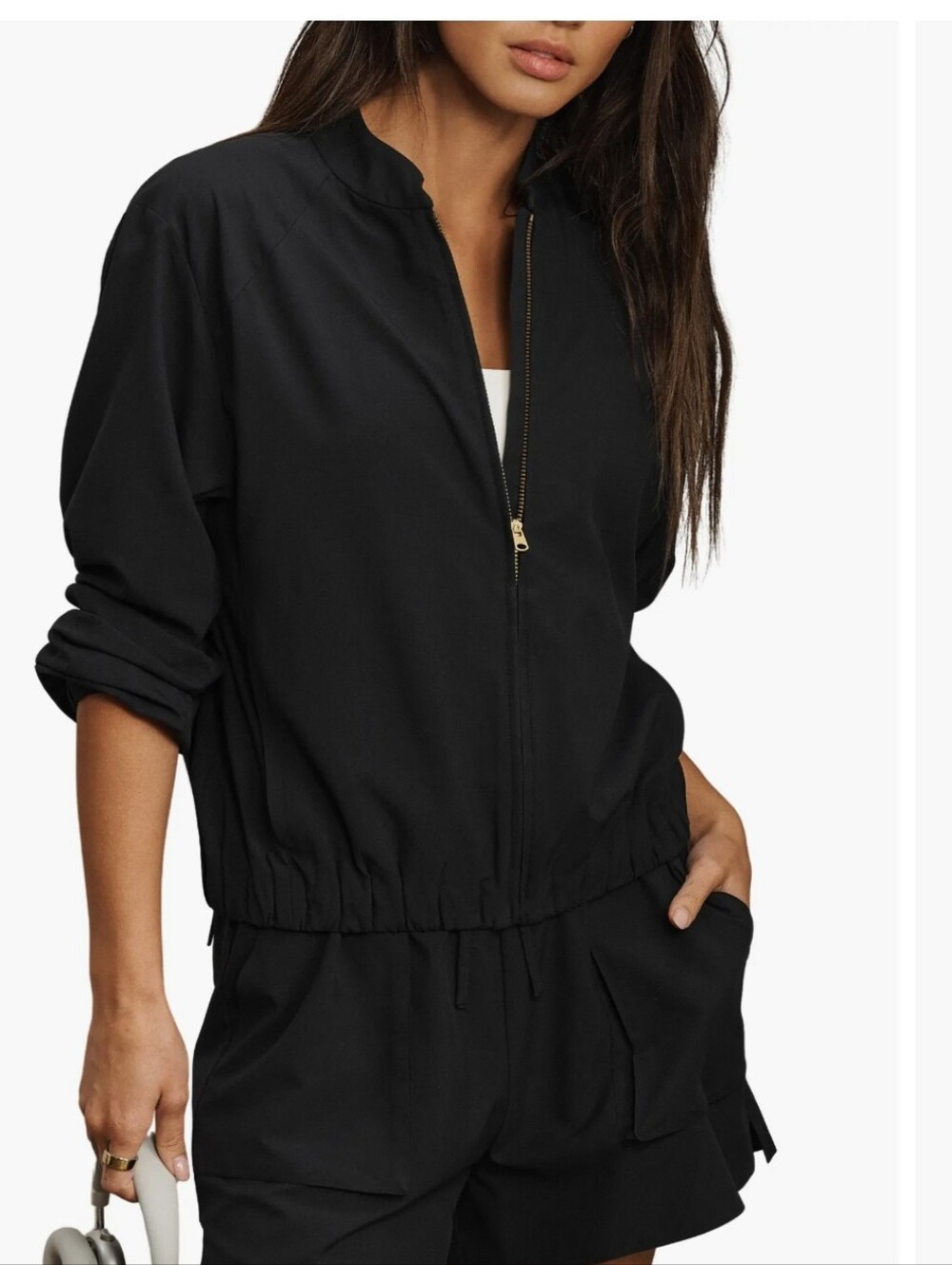 Rhone Women’s Mirage Jacket XL Pure Black NWT UPF 50+ Water Repellent Stretch